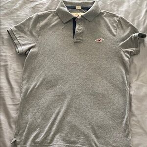 Hollister gray stretch polo
